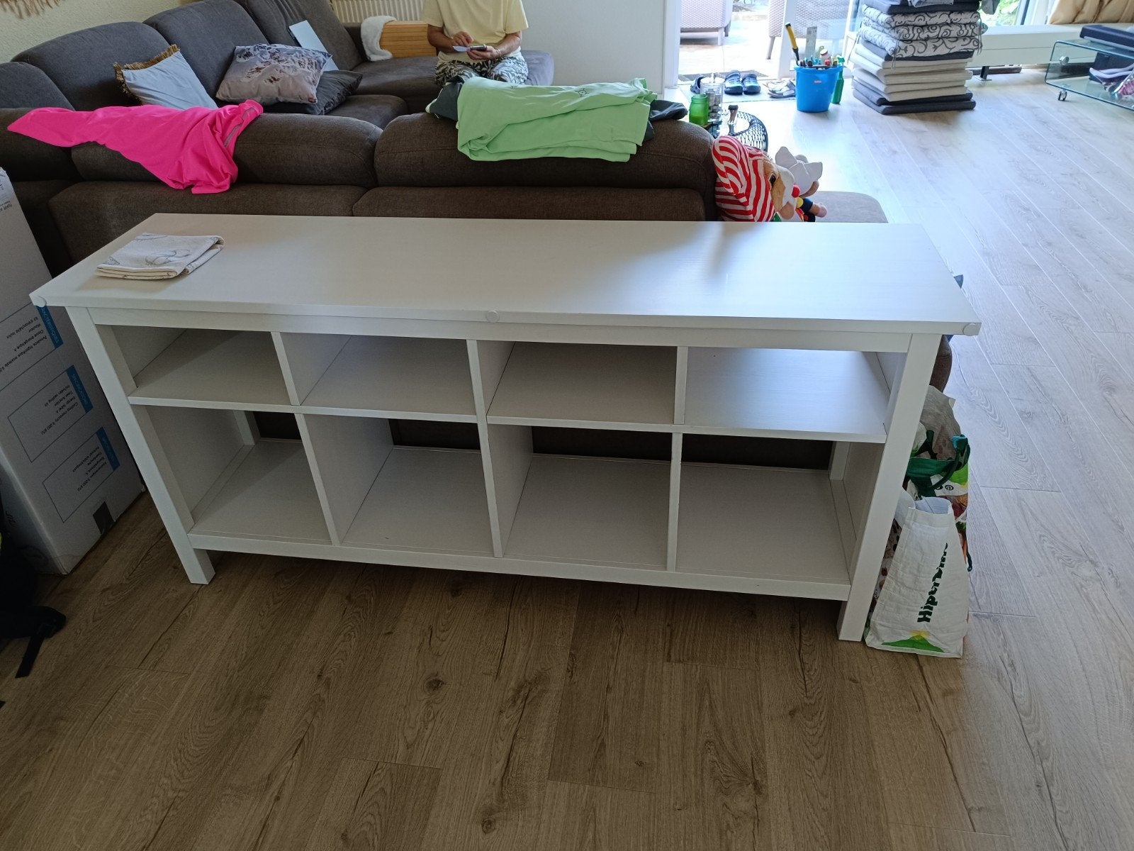 Ikea Kallax Kast - Wit (157x40x74 cm), Ophalen, Zo goed als nieuw