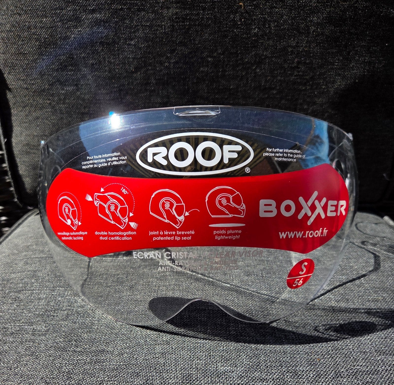 ** NIEUW ** ROOF Boxxer vizier - helder, Ophalen of Verzenden, Nieuw, Small, Roof Boxer