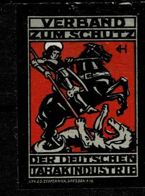 sluitzegel Duitsland TABAKSINDUSTRIE, Ophalen of Verzenden, Overige thema's