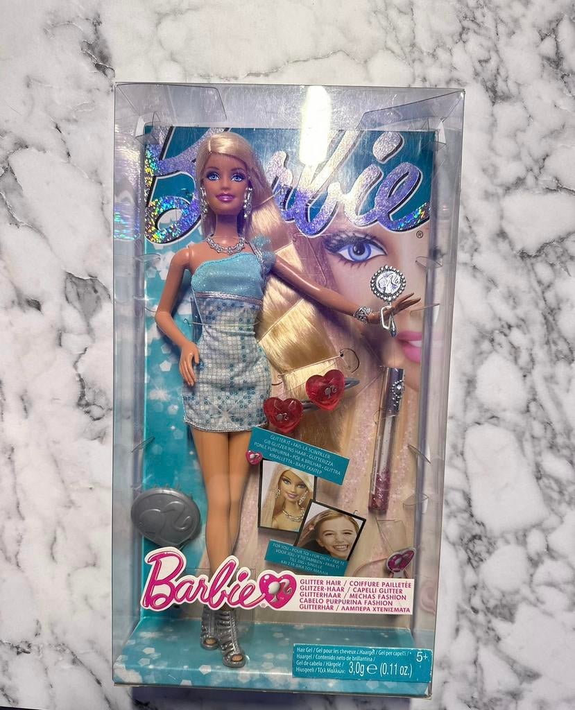 Glitter hair Barbie NIEUW IN DOOS, Ophalen of Verzenden, Zo goed als nieuw, Pop