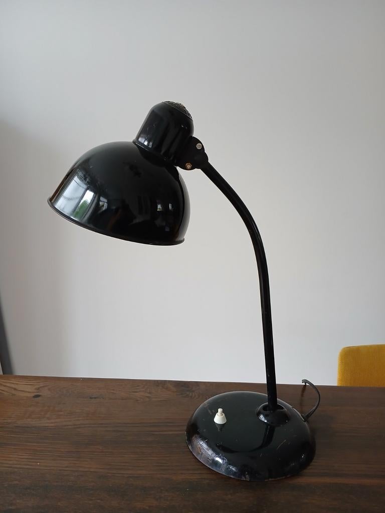 Kaiser idell bureaulamp notarislamp tafellamp, Gebruikt, Kaiser idell vintage design retro, Ophalen of Verzenden, Metaal