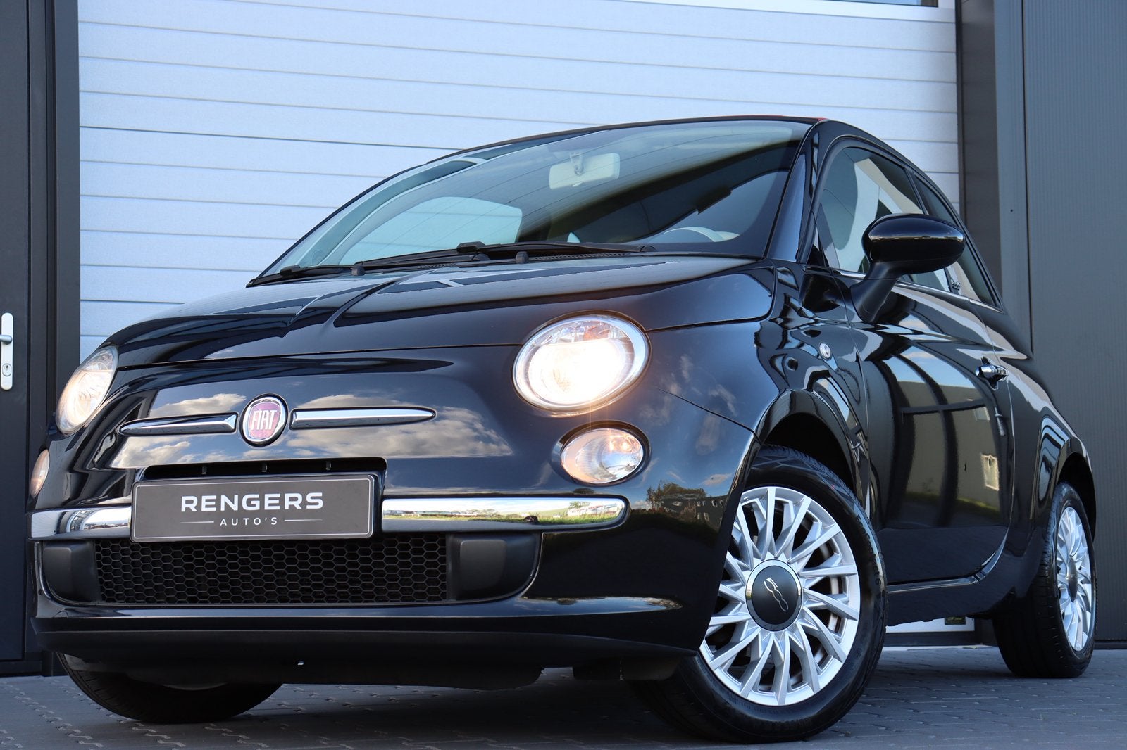 Fiat 500 C 1.2 | Cabrio | Airco | Parkeersensoren | Topstaat, 4 cilinders, Leder en Stof, Zwart, Origineel Nederlands