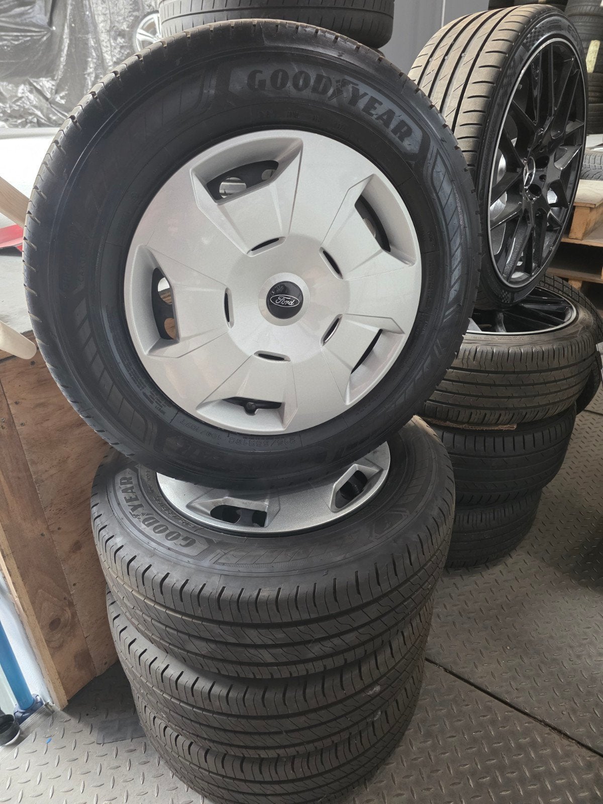 Nieuwe velgenset van Ford Transit Custom 2025 Goodyear zomer, Ophalen, 16 inch, Banden en Velgen, Nieuw