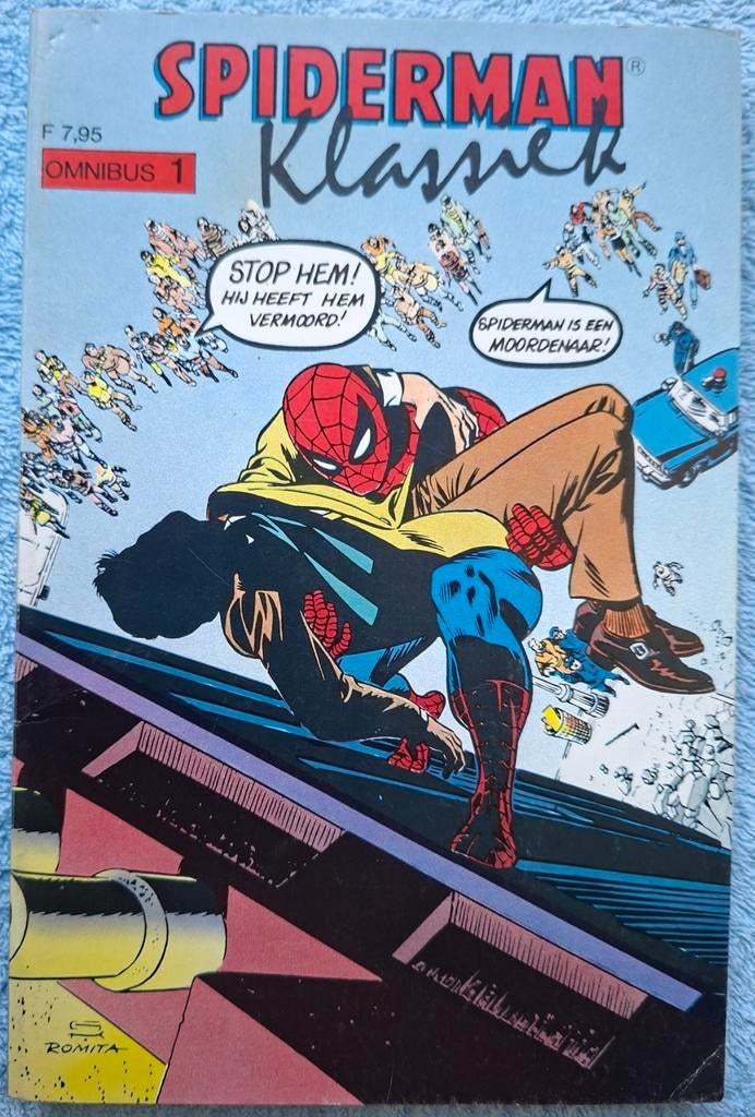 SPIDER-MAN KLASSIEK OMNIBUS #1. JAARGANG '89. JUNIOR PRESS., Eén stripboek, Ophalen of Verzenden, Gelezen