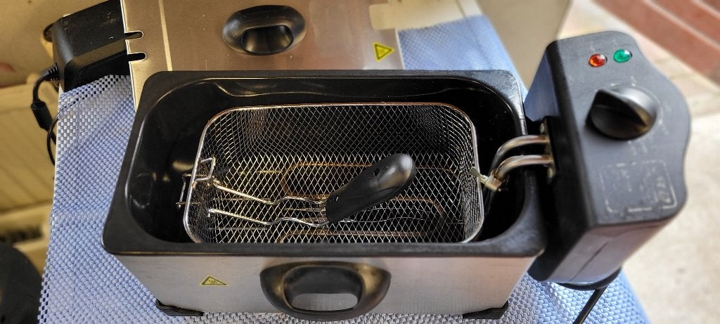 kleine frituurpan, 2 tot 3 liter, Ophalen, Gebruikt, Uitneembare binnenpan