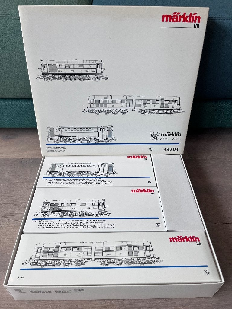 Marklin 34203 ho set 3 locomotieven nieuwstaat locomotief, Wisselstroom, Treinset, Verzenden, Nieuw