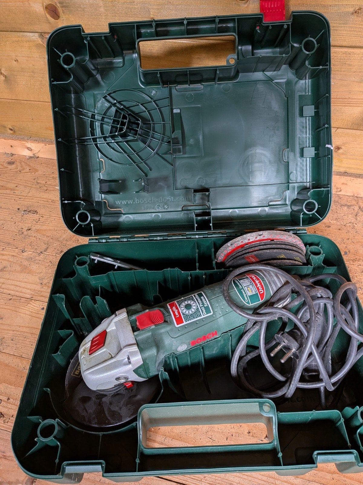 Bosch haakse slijper, Ophalen, Haakse handslijpmachine