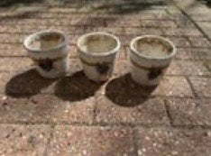 3 bloempotten voor binnen met betonnen hartjes, Tuin en Terras, Rond, Binnen, Ophalen of Verzenden, Zo goed als nieuw