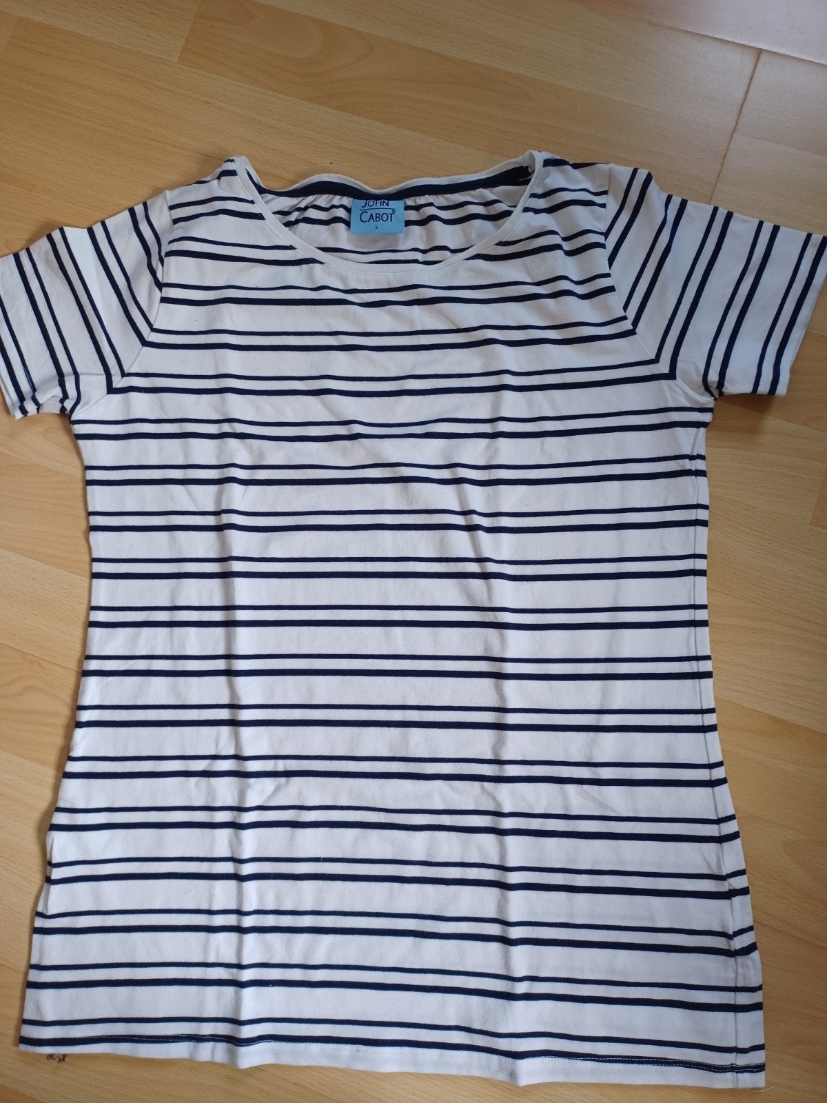 Blauw/ wit shirt maat L, Kleding | Dames, T-shirts, Blauw, Maat 42/44 (L), Ophalen of Verzenden, Zo goed als nieuw