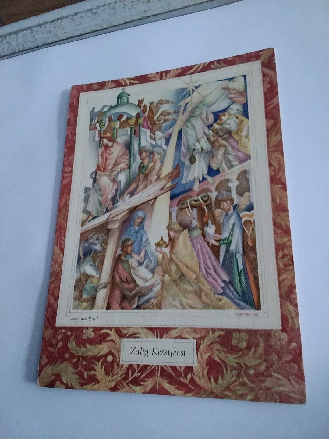Vintage Kerstkaart 'Zalig Kerstfeest' Voor het kind, Ophalen of Verzenden