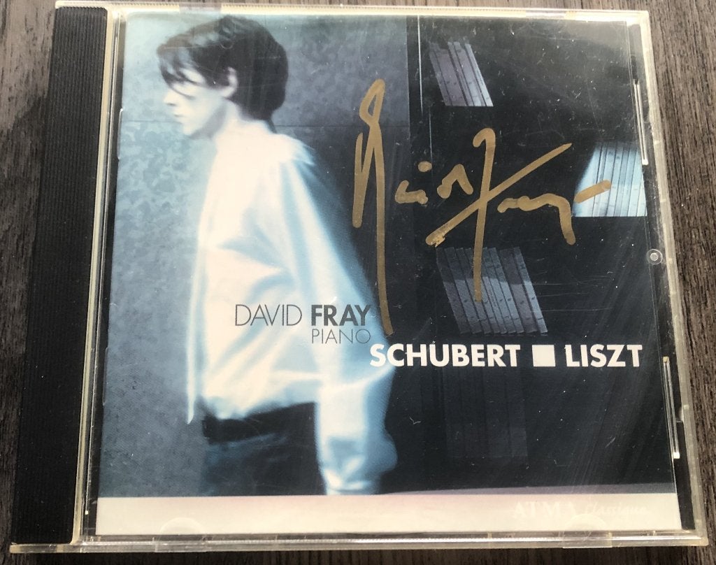 DAVID FRAY - PIANO - SCHUBERT/LISZT - GESIGNEERD, Ophalen of Verzenden, Zo goed als nieuw, Cd of Plaat, Gesigneerd