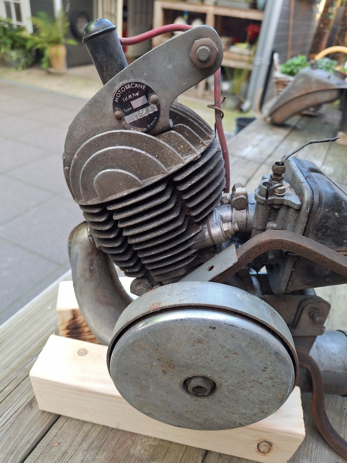 Mobylette GL40 N motorblok met tank en uitlaat ca. 1950, Ophalen of Verzenden, Gebruikt, Blok, Motobecane