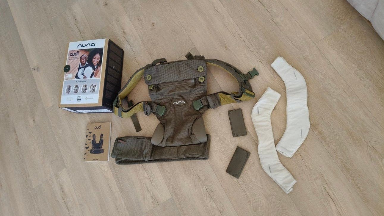 Nuna Cudl Draagzak - Olijfgroen (Zo goed als nieuw), Overige merken, Ophalen of Verzenden, Zo goed als nieuw, Buik, Rug of Zij