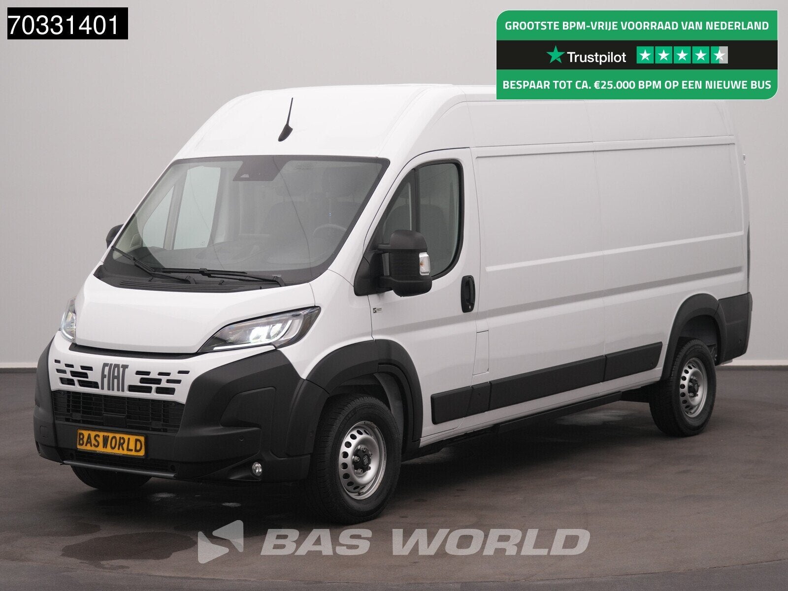 Fiat e-Ducato Elektrisch Heavy 110kWh 424km WLTP L3H2 LED Na, Stof, Wit, 2865 kg, 3 stoelen