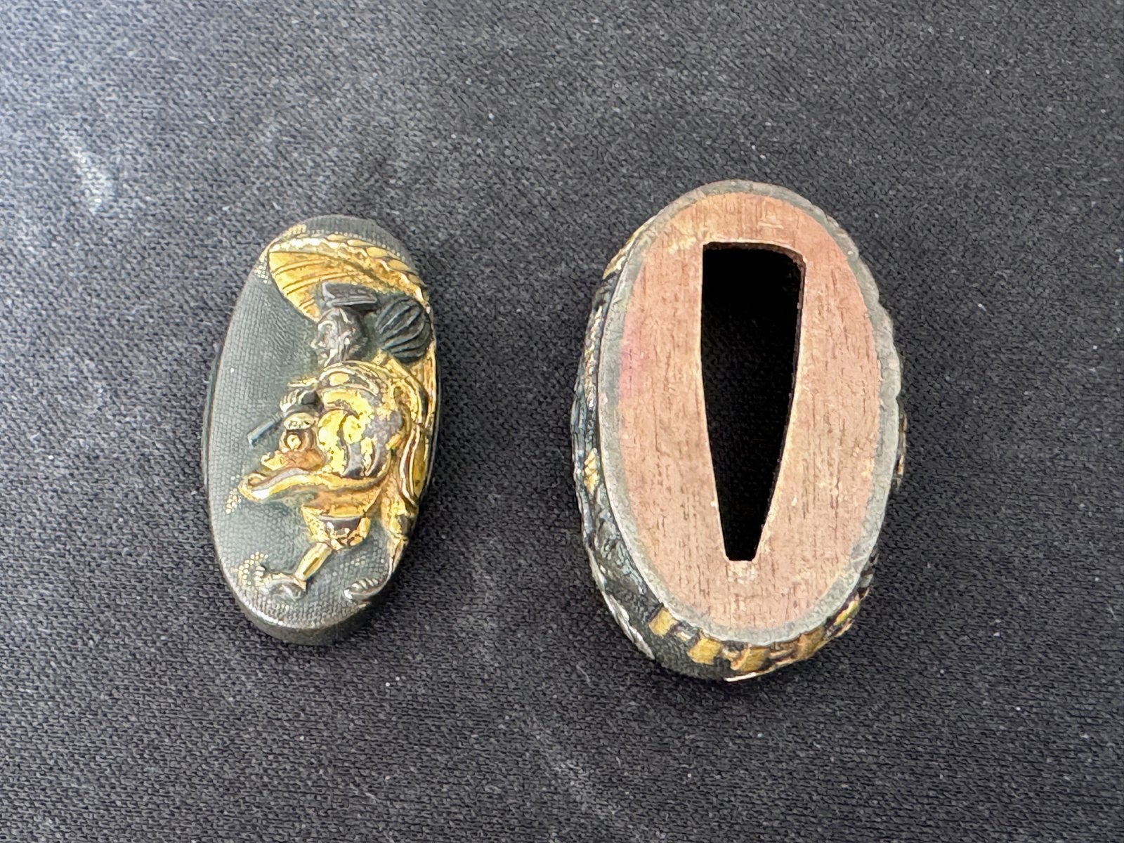 Antieke Japanse Fuchikashira Set – Vroege Edo, Ophalen of Verzenden, Overige soorten, Azië, Zwaard of Sabel