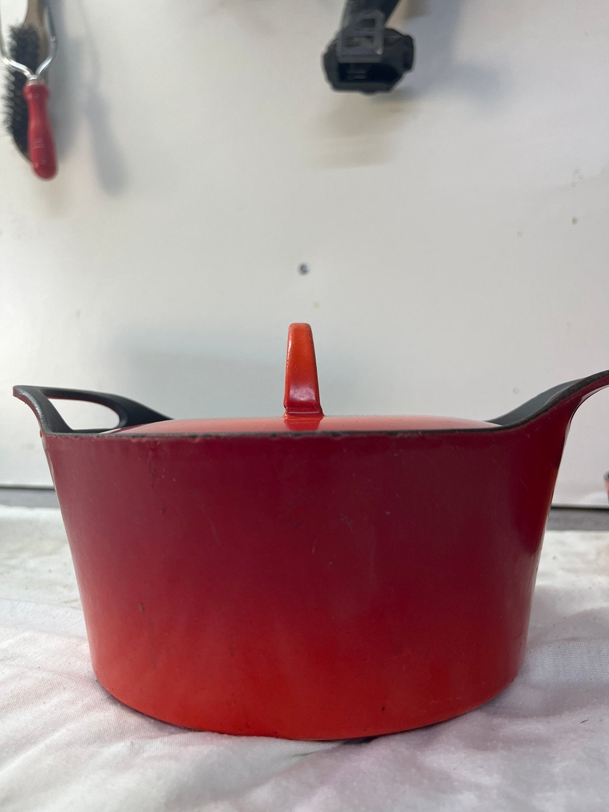 Hackman Braadpan 20cm Zwart/Rood/Oranje, Gebruikt, Met deksel, Ophalen of Verzenden, Overige merken