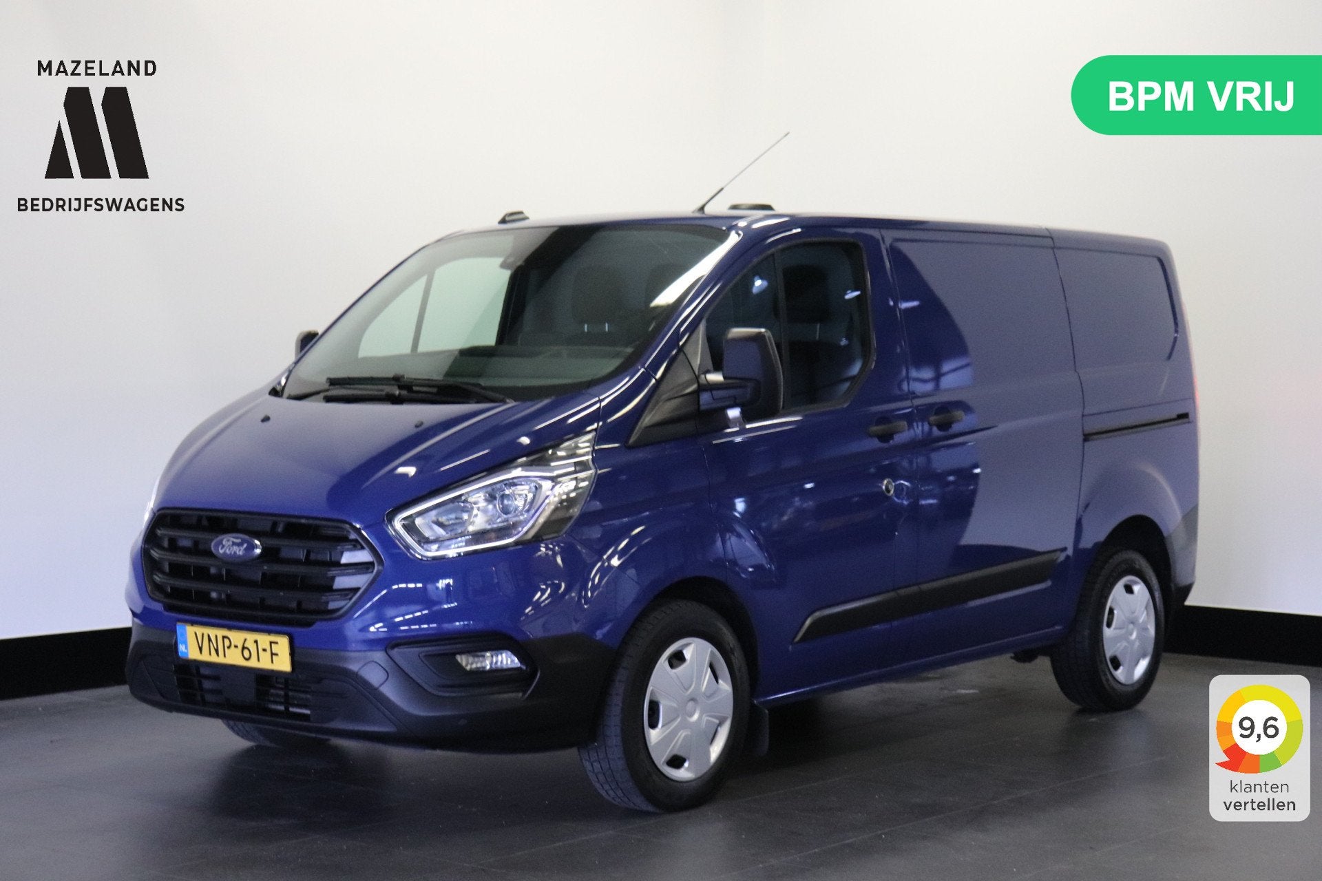 Ford Transit Custom 2.0 TDCI 130PK Automaat 2x Schuifdeur EU, Auto's, Stof, Blauw, Bedrijf, Diesel