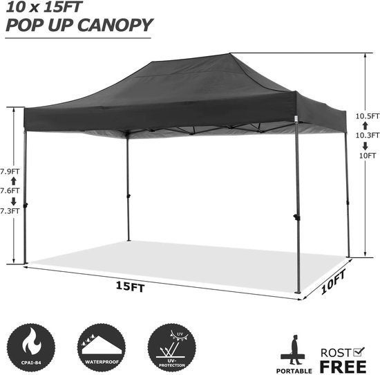 Partytent – Opvouwbare Tent – Tuinkamer – Overkapping, Corvance B.V., Verzenden, Nieuw, Corvancebol@gmail.com