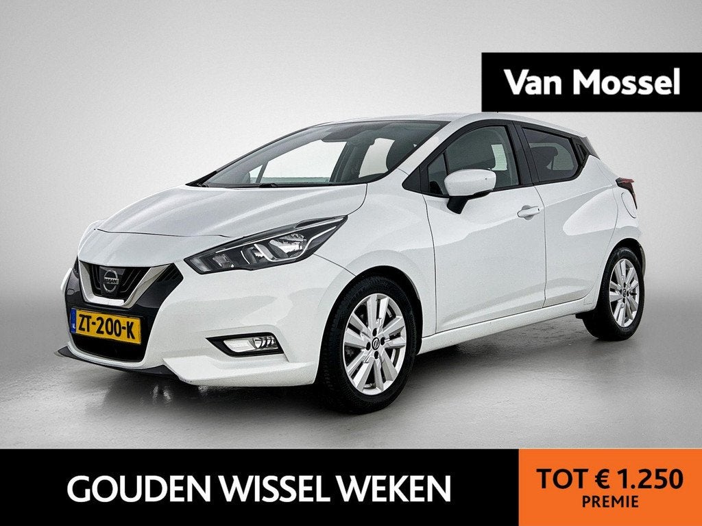 Nissan Micra 1.0 IG-T N-Connecta | NAVIGATIE | ACHTERUITRIJC, Auto's, Nissan, Voorwielaandrijving, 12 maanden, Euro 6, Wit