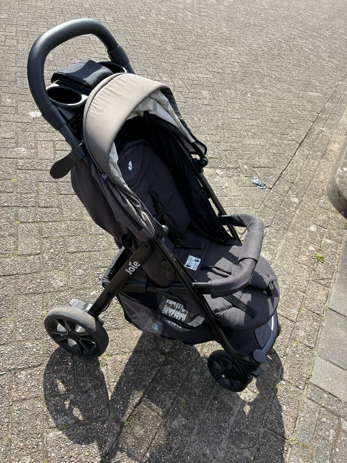 Joie Litetrax Buggy - Shale (Zwart), Gebruikt, Verstelbare duwstang, Ophalen, Kinderwagen