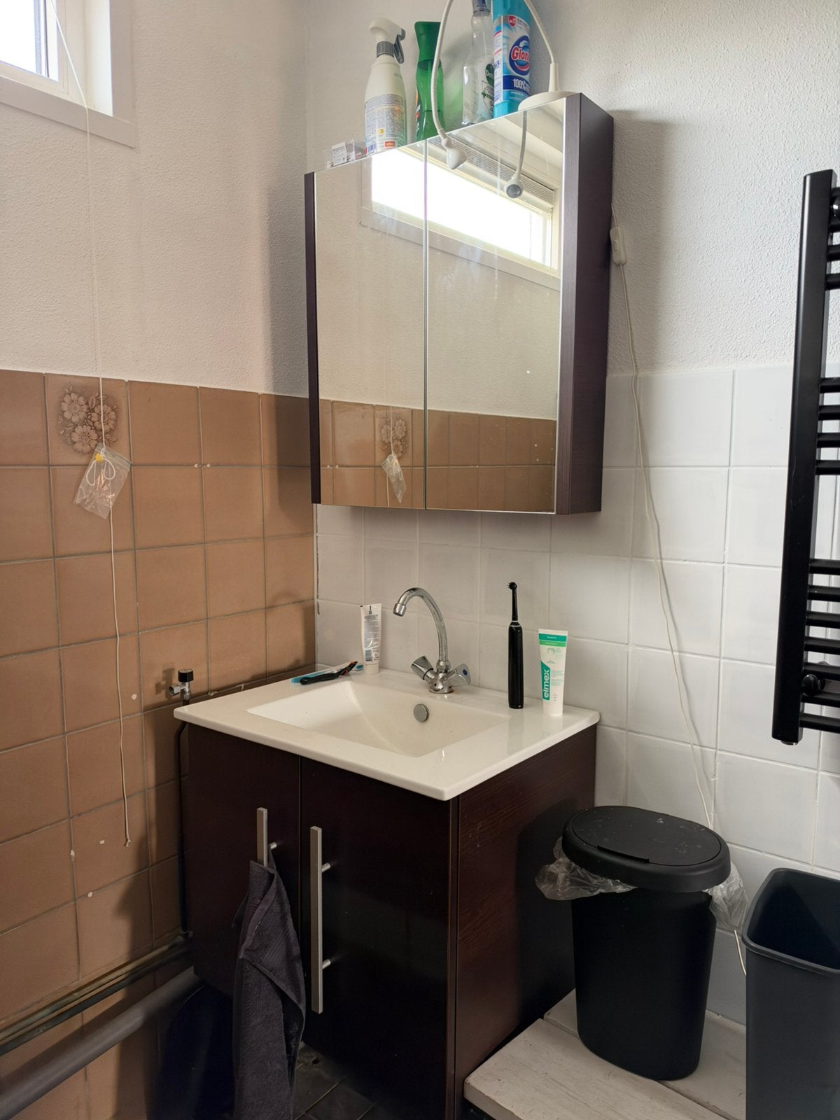 Badkamer kastje met spiegelkast, Ophalen, Spiegelkast, 50 tot 100 cm, Zo goed als nieuw