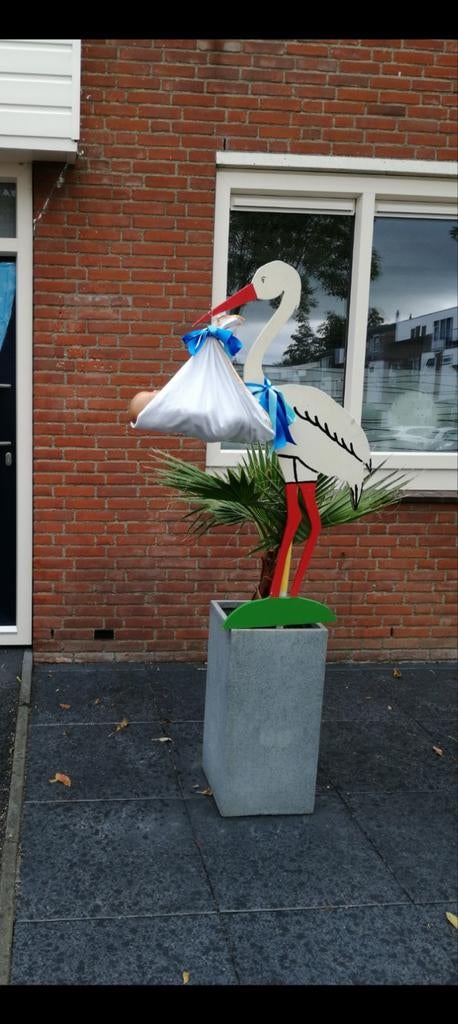 Geboorte ooievaar, Kinderen en Baby's, Kraamcadeaus en Geboorteborden, Ophalen