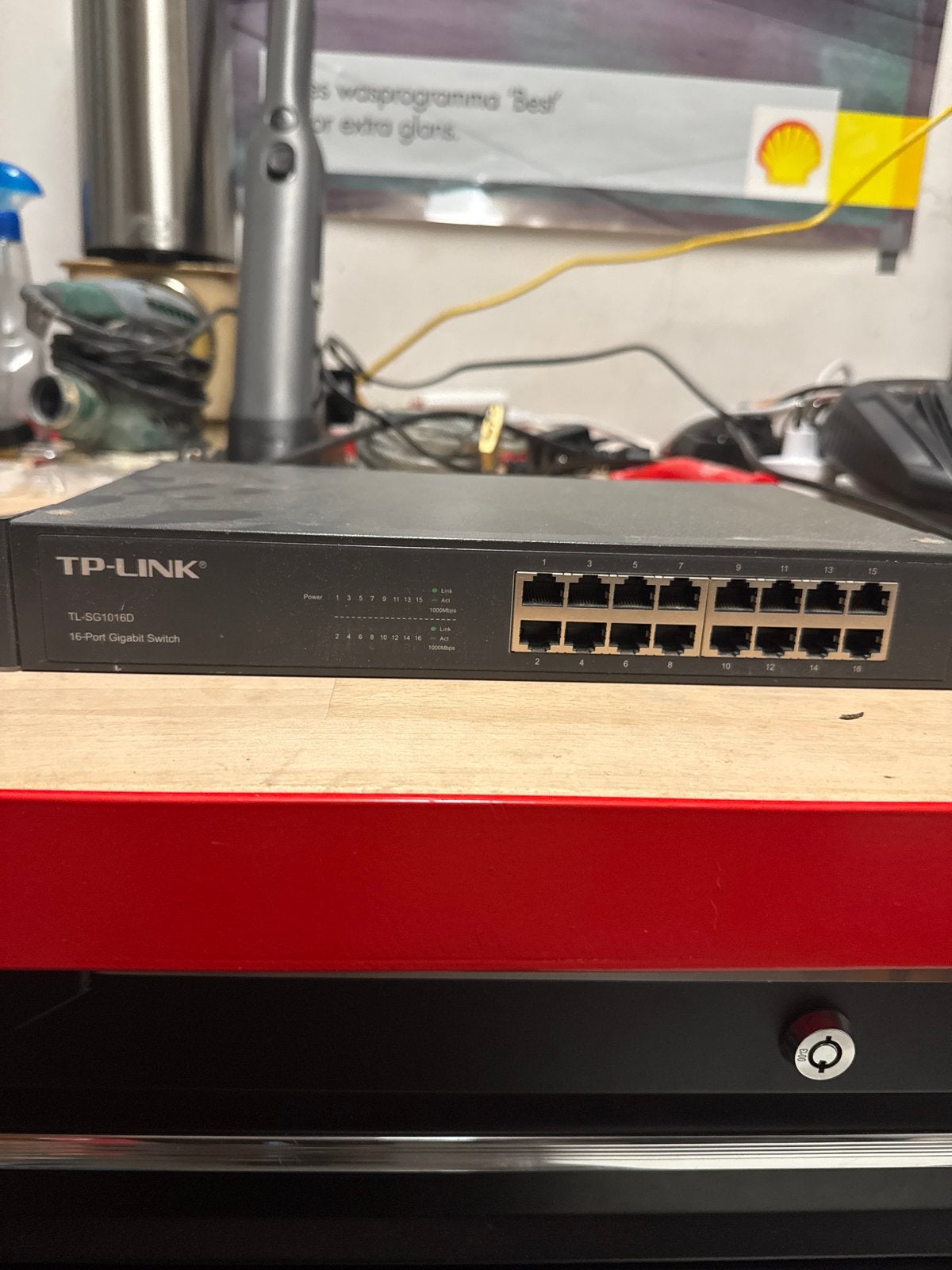 TP-Link 16-poorts Gigabit Switch TL-SG1016D Rackmount, Computers en Software, Netwerk switches, Ophalen of Verzenden, Gebruikt