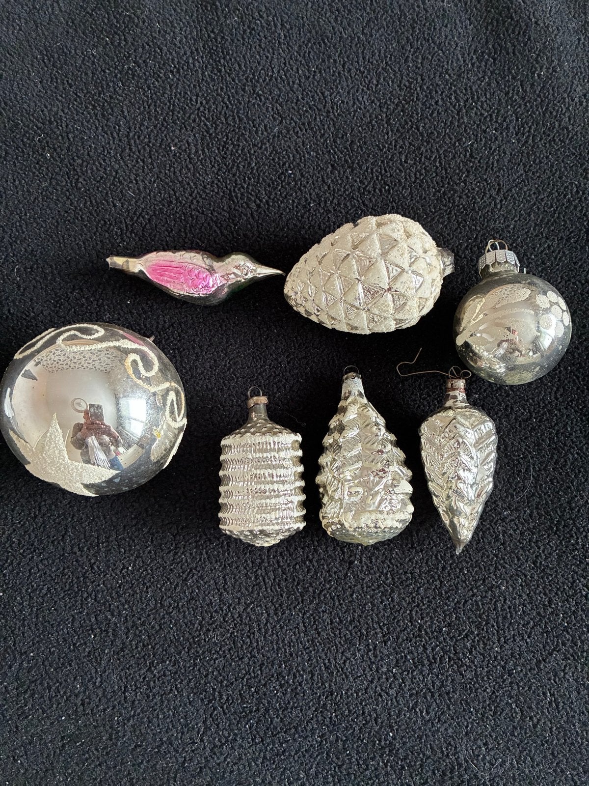 Oude kertstballen denneboom/vogeltje, Diversen, Ophalen of Verzenden, Gebruikt