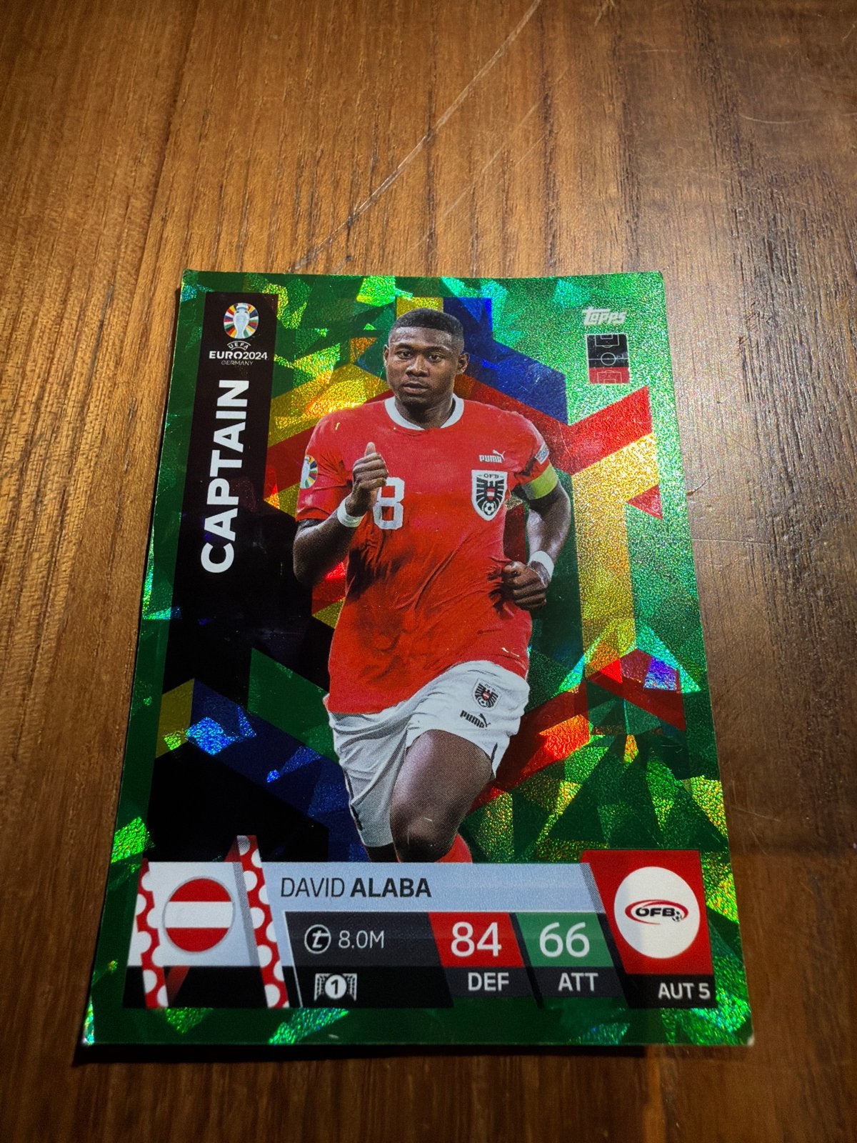 David Alaba Topps Match Attax UEFA Euro 2024 Voetbalkaart, Ophalen of Verzenden, Zo goed als nieuw, Buitenlandse clubs, Spelerskaart