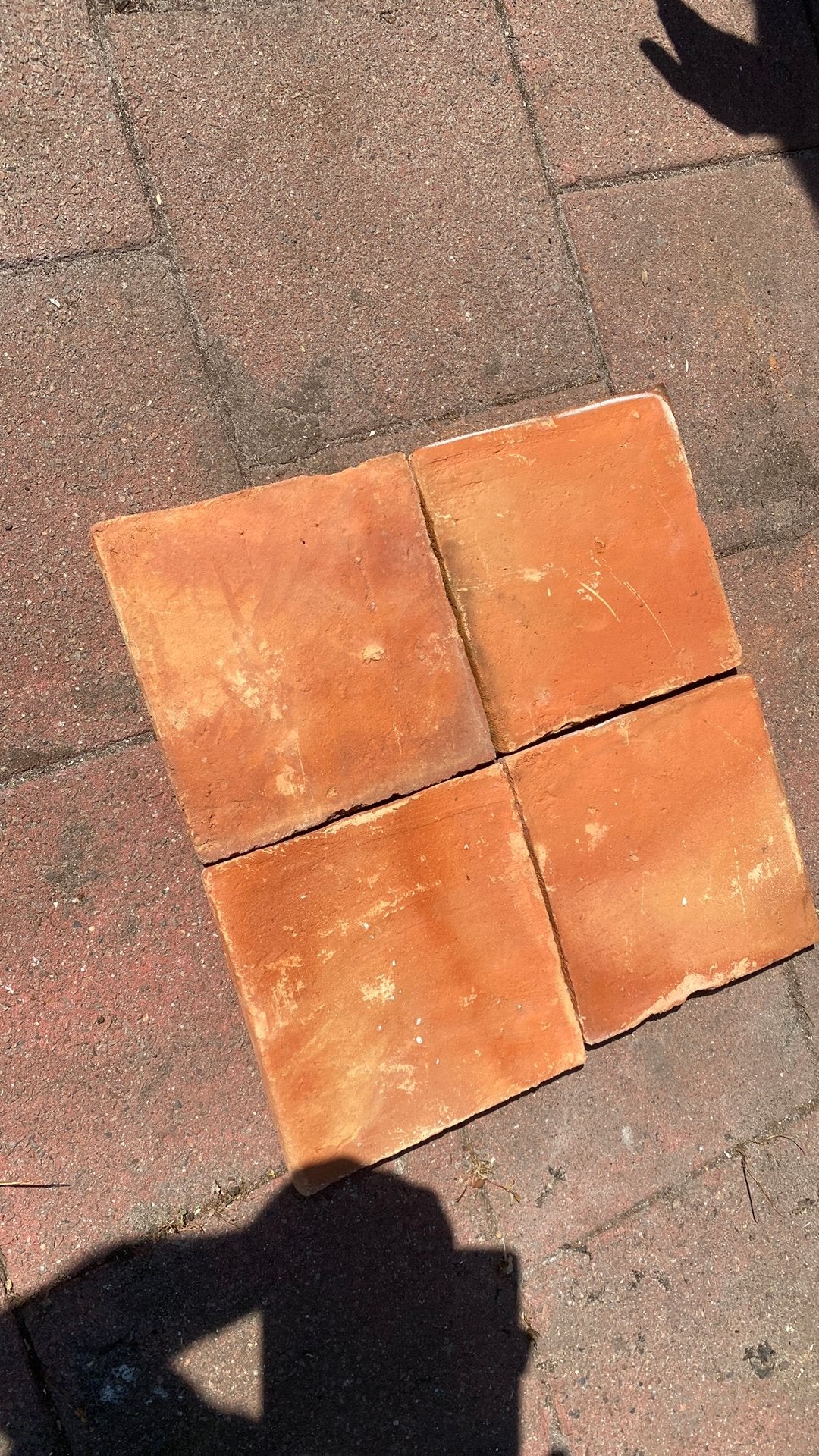 Terracotta vloertegels 22x22 cm, Doe-het-zelf en Verbouw, Tegels, Ophalen, Overige materialen, Gebruikt, Minder dan 20 cm