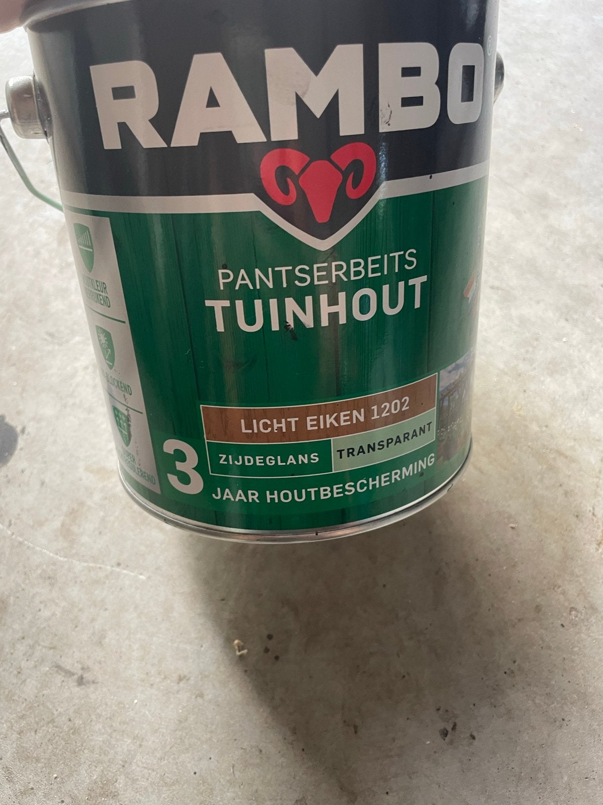 Rambo Pantserbeits Tuinhout Licht Eiken 2,5L, Ophalen, Bruin, Nieuw, Beits