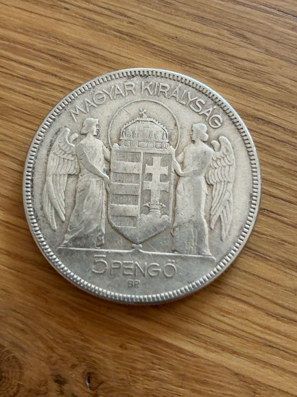 Zilveren munt Hongarije 5 Pengő 1930  Horthy, Verzenden, Slowakije, 2 euro, Zilver