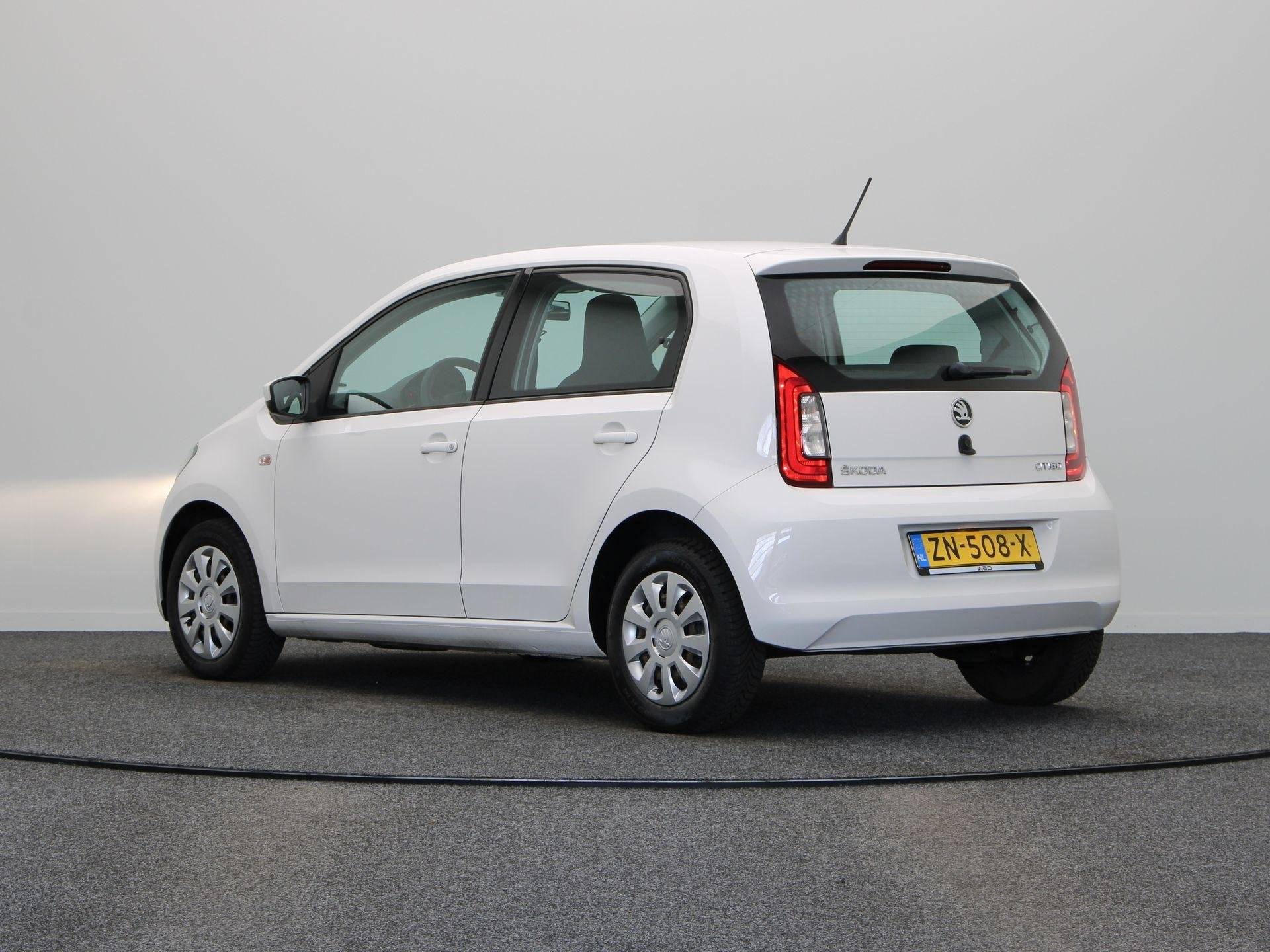 Skoda Citigo 1.0 Greentech Ambition | Airco | Cruise Control, Auto's, Voorwielaandrijving, Stof, Gebruikt, Wit
