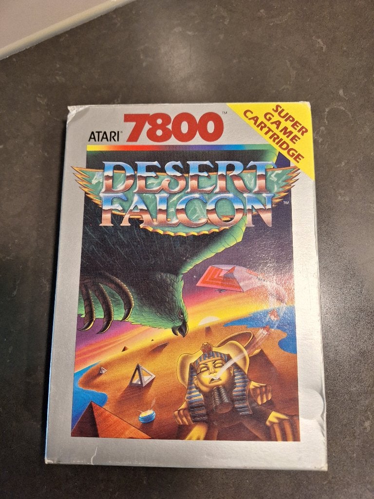 Atari 7800 Desert Falcon, Gebruikt, 1 speler, Racen en Vliegen, Ophalen of Verzenden