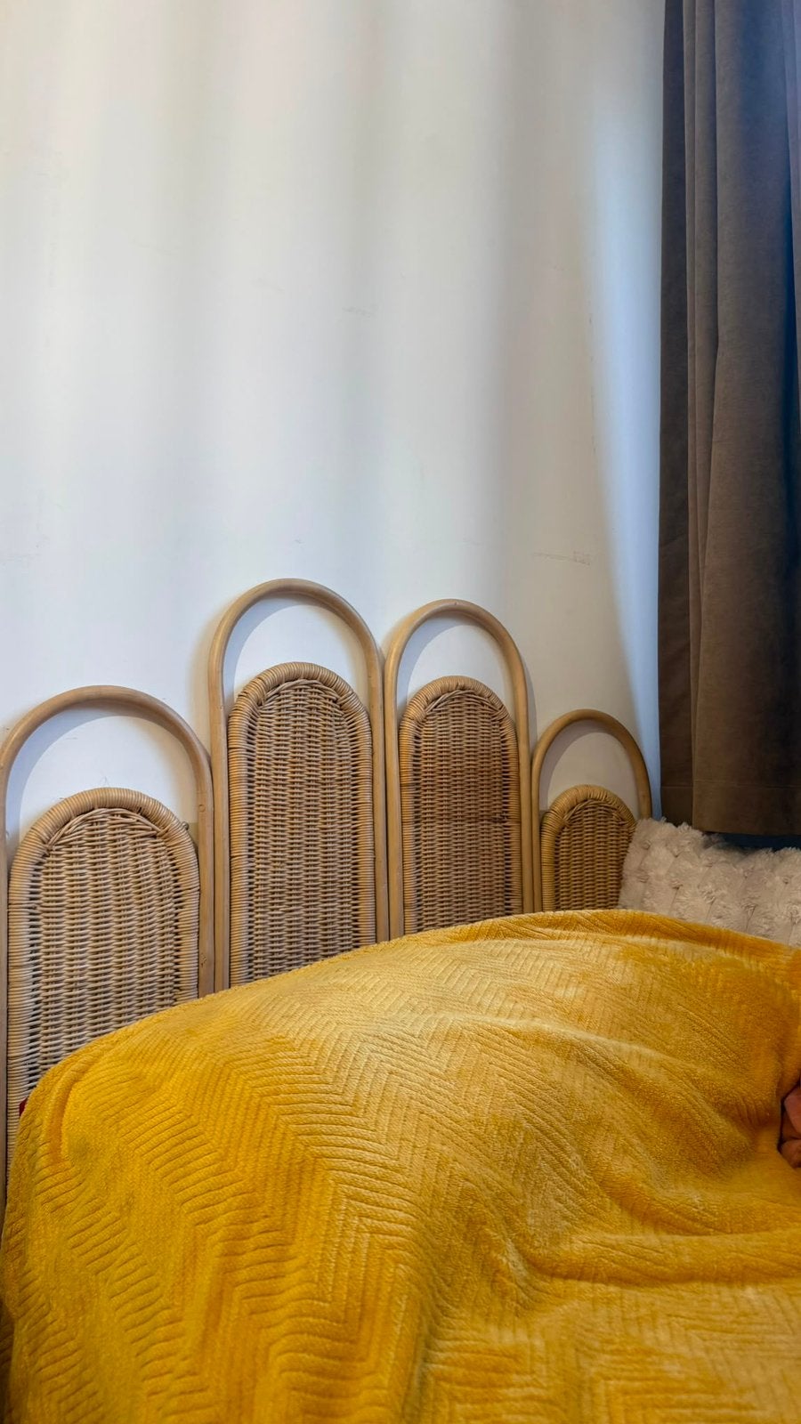Te koop bed hoofdbord bamboe, Ophalen of Verzenden, Eenpersoons, Hout