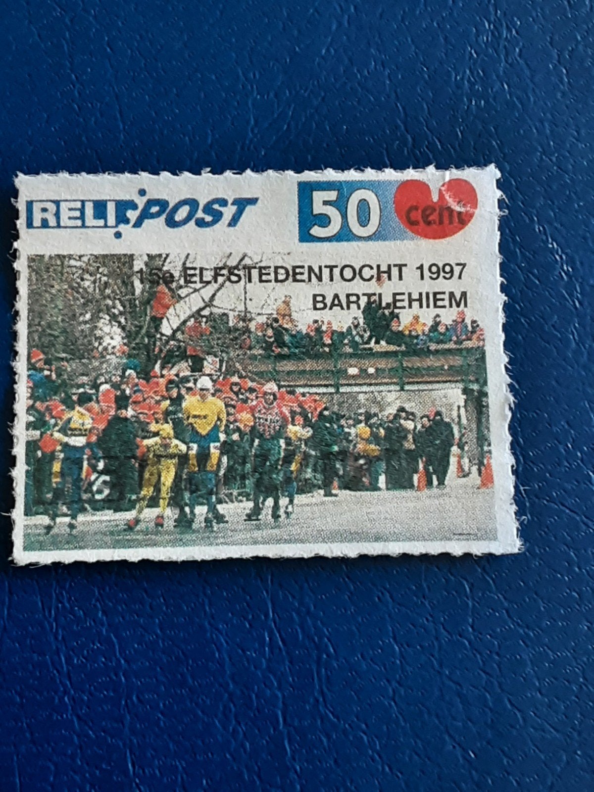 Relipost.15e  Elfstedentocht 1997 ( gestanst en gestempeld), Ophalen of Verzenden
