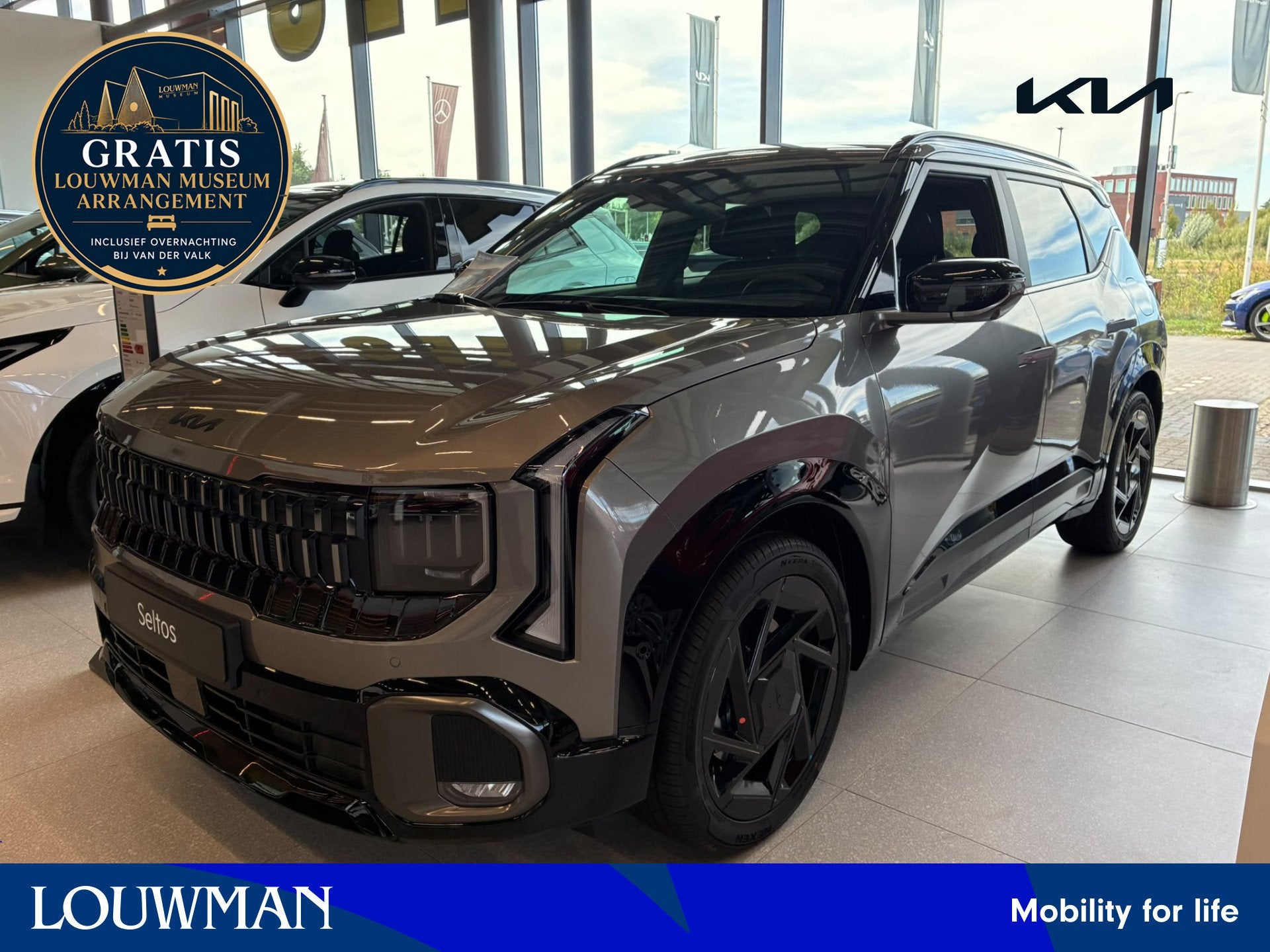 Kia Seltos X-Line DCT7 | UIT VOORRAAD LEVERBAAR! | NIEUW ! |, Auto's, Automaat, 12 maanden, Beige, Leder