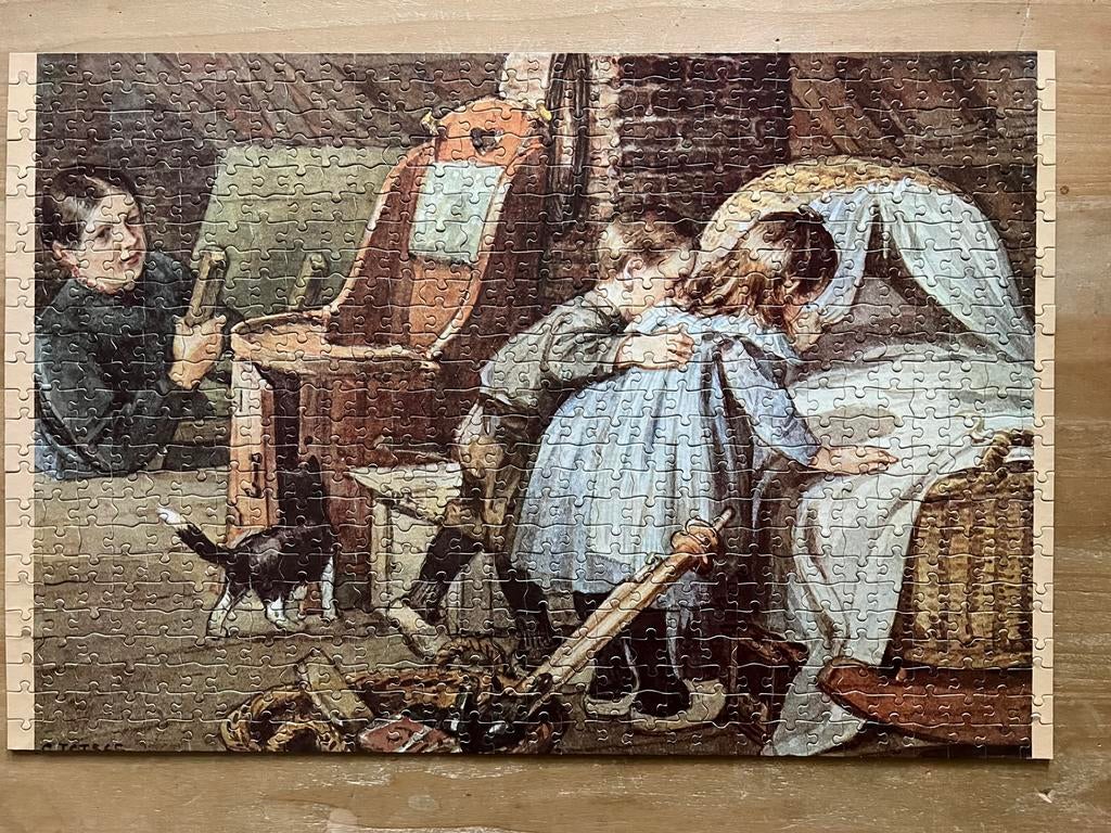 Waar is het kindje? Puzzel van Cornelis Jetses., Ophalen of Verzenden, Minder dan 500 stukjes, Gebruikt