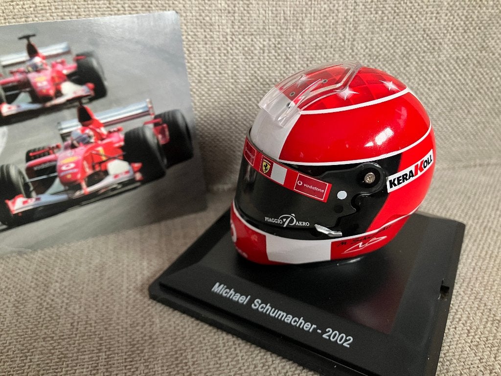 ✅ Michael Schumacher 1:5 helm 2002 Ferrari F2002 Formule 1, Verzamelen, Ophalen of Verzenden, Nieuw, Formule 1