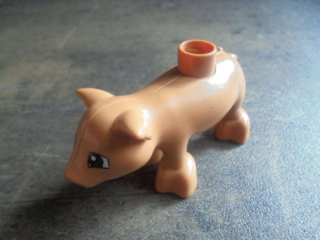 Lego Duplo Animal Pig Squared Eyes (zie foto's) 5, Ophalen of Verzenden, Gebruikt, Losse stenen, Duplo