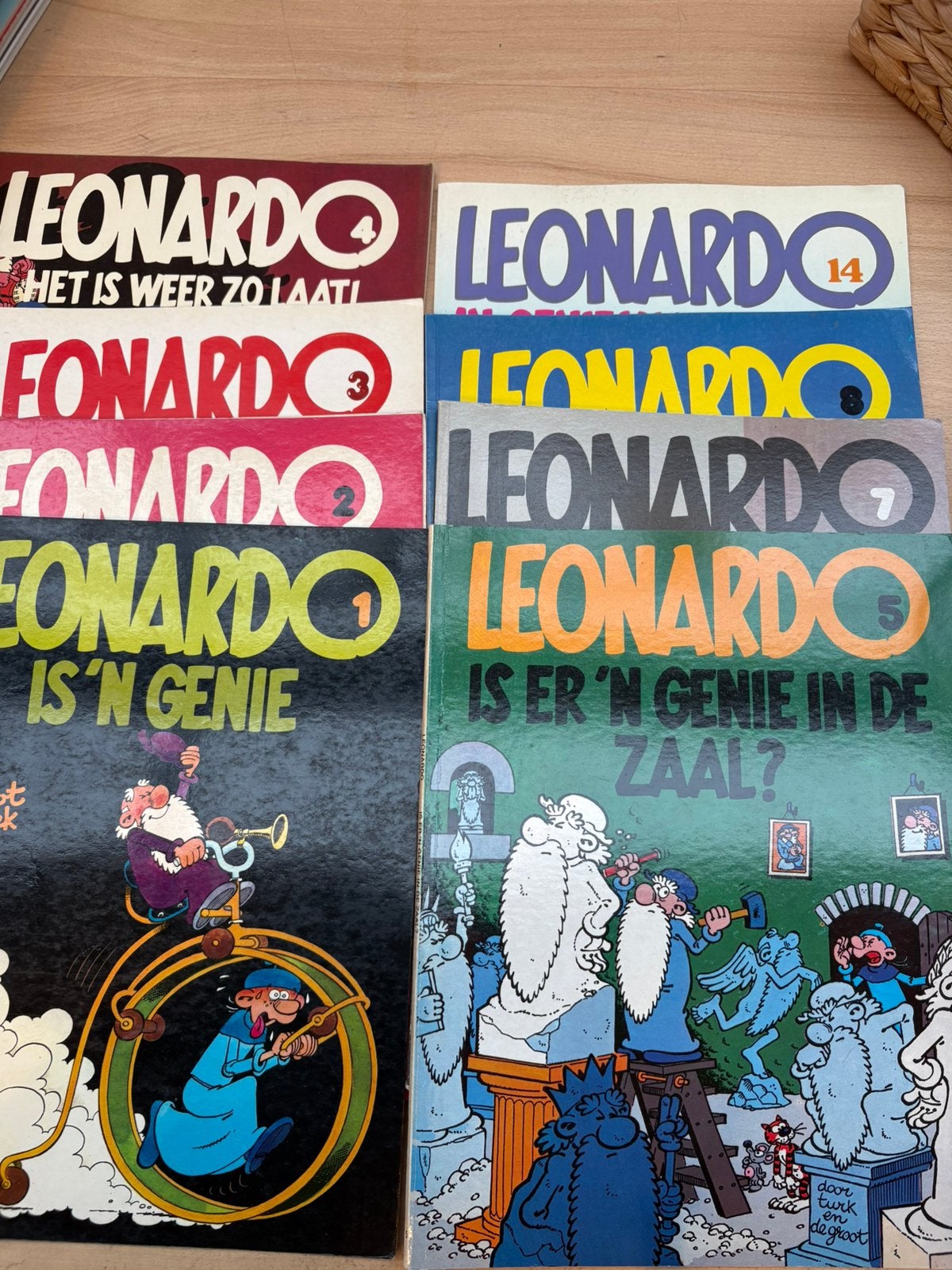 8x Leonardo strips – Turk & De Groot – Lombard, Meerdere stripboeken, Ophalen of Verzenden, Gelezen