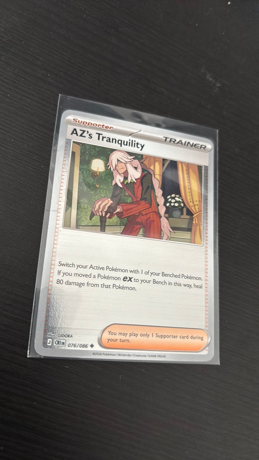 AZ’s Tranquility reverse holo 076/086 Pokémon CRI, Ophalen of Verzenden, Zo goed als nieuw