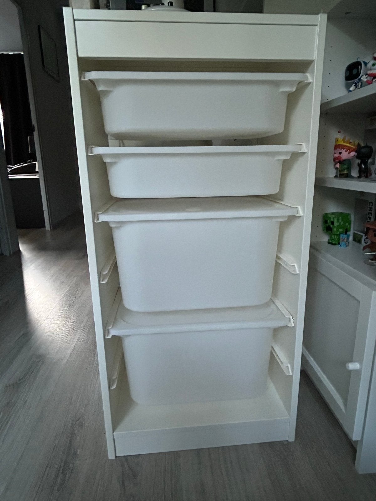 Te koop: IKEA Trofast kast wit met 4 bakken, Ophalen, Gebruikt, Kast