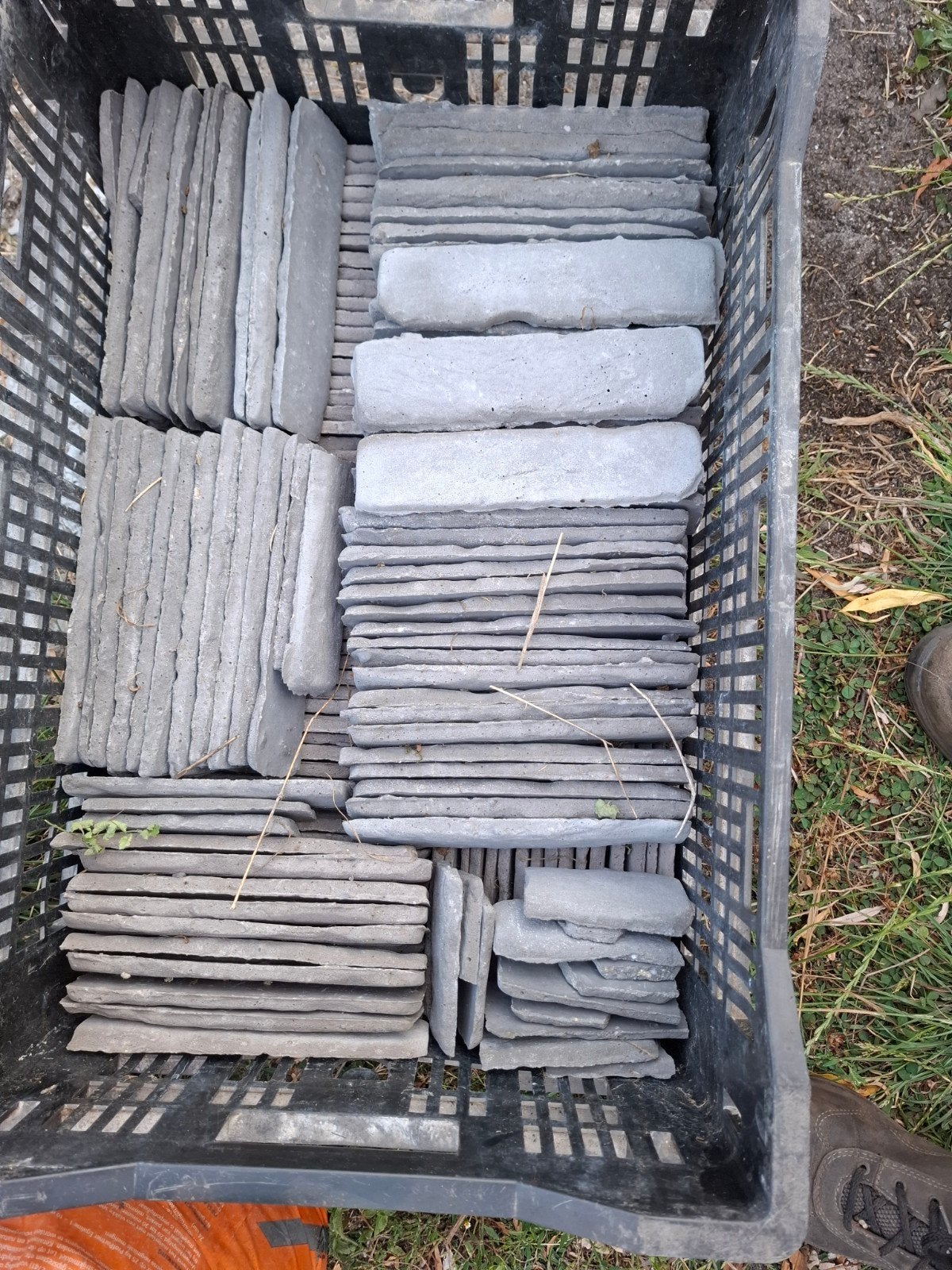 Grijze baksteenstrips voor wand of vloer, Ophalen, Overige materialen, Nieuw, Minder dan 20 cm