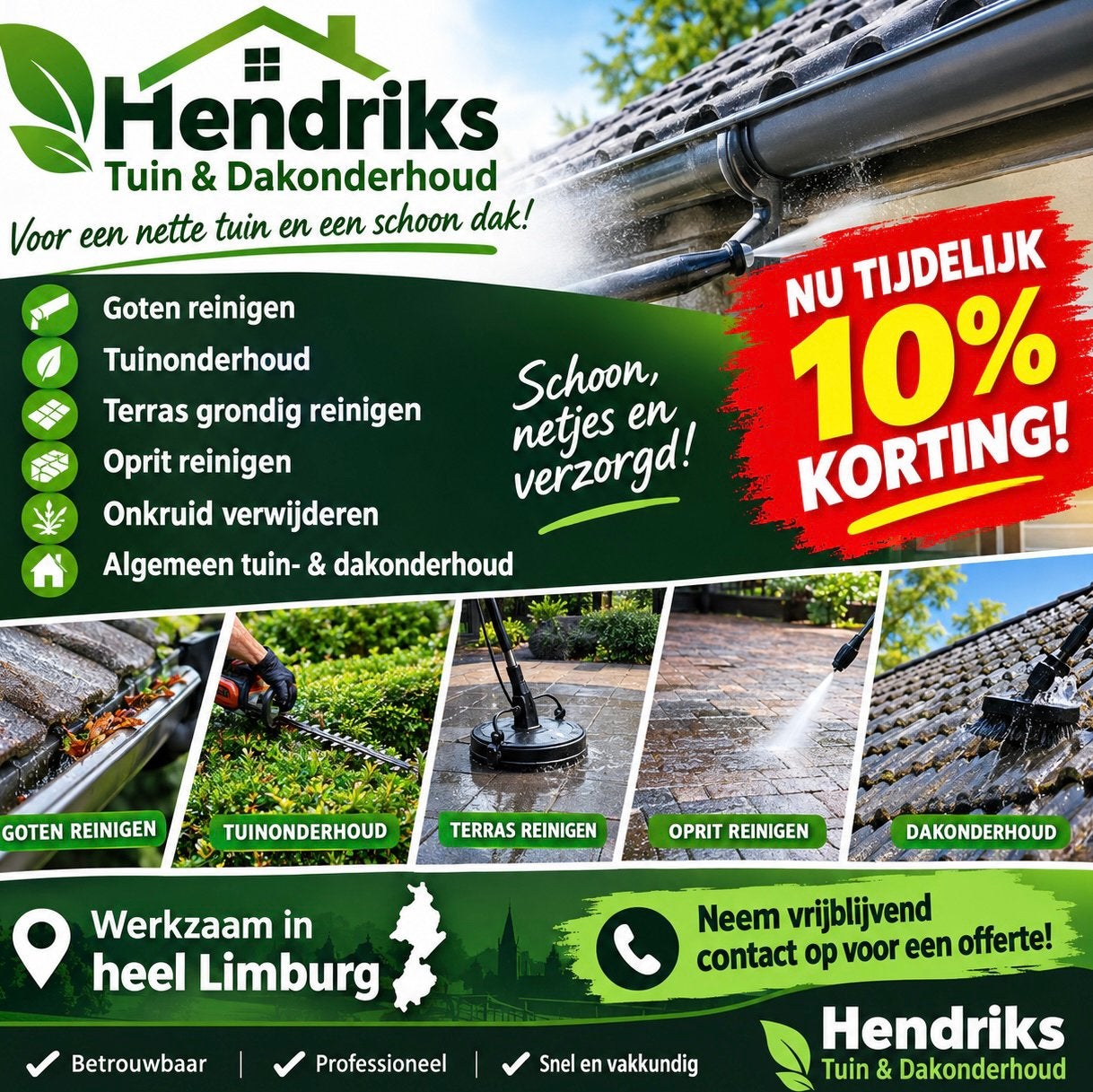 Tuinman dakonderhoud, Tuin en Terras, Ophalen, Zo goed als nieuw, 20 m² of meer