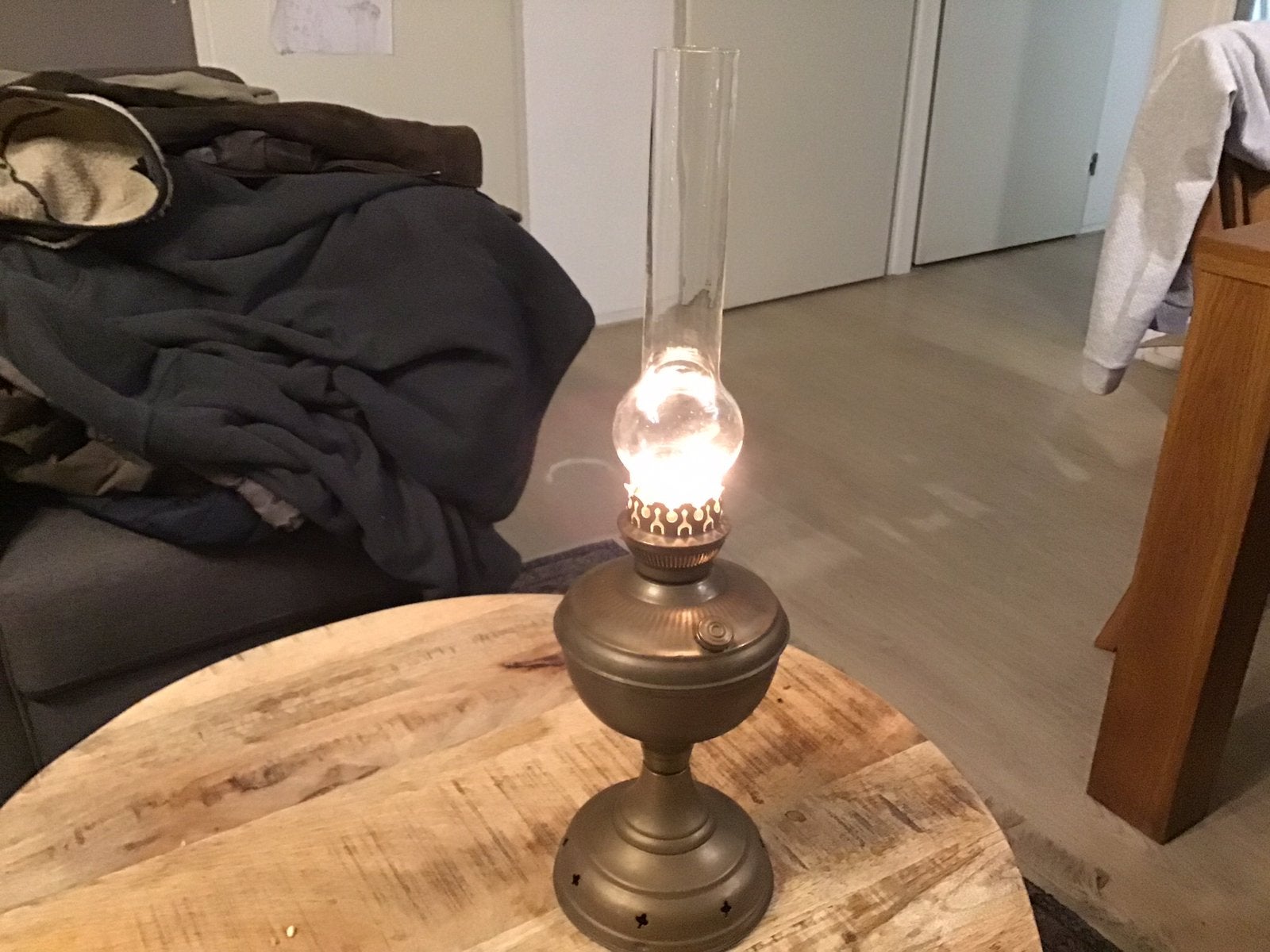 Antieke olielamp, Ophalen of Verzenden