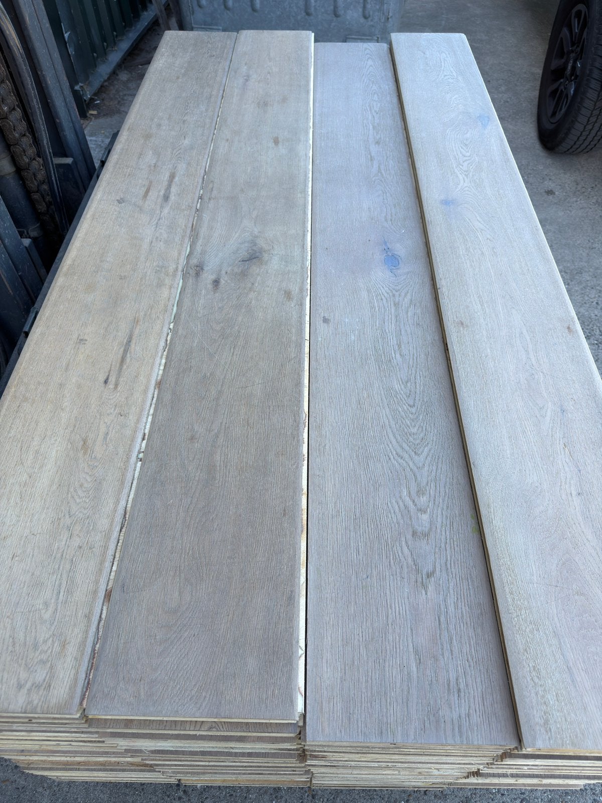 Eiken vloer 44 m2 multivloer 22 cm breed 1,9 cm dik top 4 mm, Doe-het-zelf en Verbouw, Ophalen, Gebruikt, Vloerdelen of -planken
