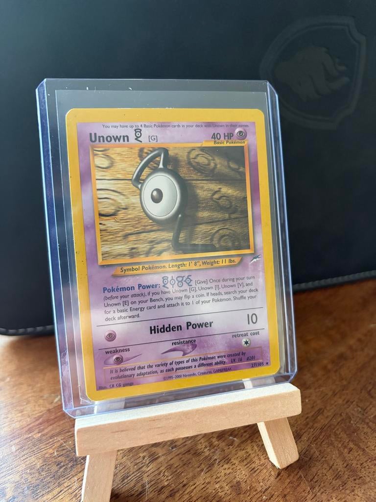 Unown [G] #27/105 – Pokemon Neo Destiny, Ophalen of Verzenden, Gebruikt, Losse kaart