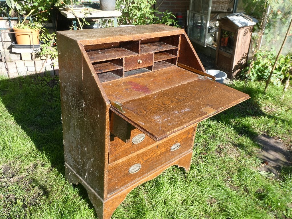 buro, eiken  ,  ongeveer 1920, Engels eiken., Ophalen