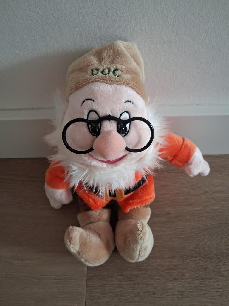 Knuffel dwerg Sneeuwwitje Doc oranje bruin L397, Ophalen of Verzenden, Zo goed als nieuw, Overige typen